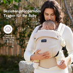 Momcozy Babytrage – Baby Carrier für Kleinkind (3-24 Monate) · Ohne Einsätze · Ergonomische M-Trage · X-Rücken · Leicht & Luftdurchlässig, Khaki