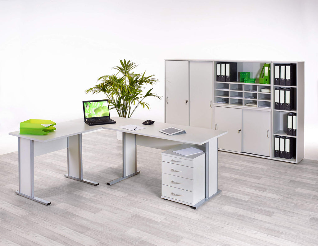 Möbelpartner Aktenschrank Manni 701343, lichtgrau, 100,0 x 39,5 x 77,4 cm