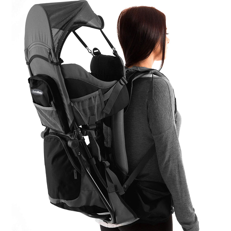 Luvdbaby Kraxe Kindertrage bis 18 Kg - Ergonomisch Kindertragerucksack für Kinder - Premium Toddler Carrier - Baby Tragerucksack - Babytrage Rückentrage Kleinkind - Rucksack mit Kindersitz
