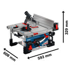 Bosch Professional 18V System Akku-Tischkreissäge GTS 18V-70 (inkl. Sägeblatt Optiline Wood, Winkelanschlag, Schiebestock, Ringschlüssel, Schutzabdeckung, 2x Adapter, Profilschiene, Parallelanschlag)