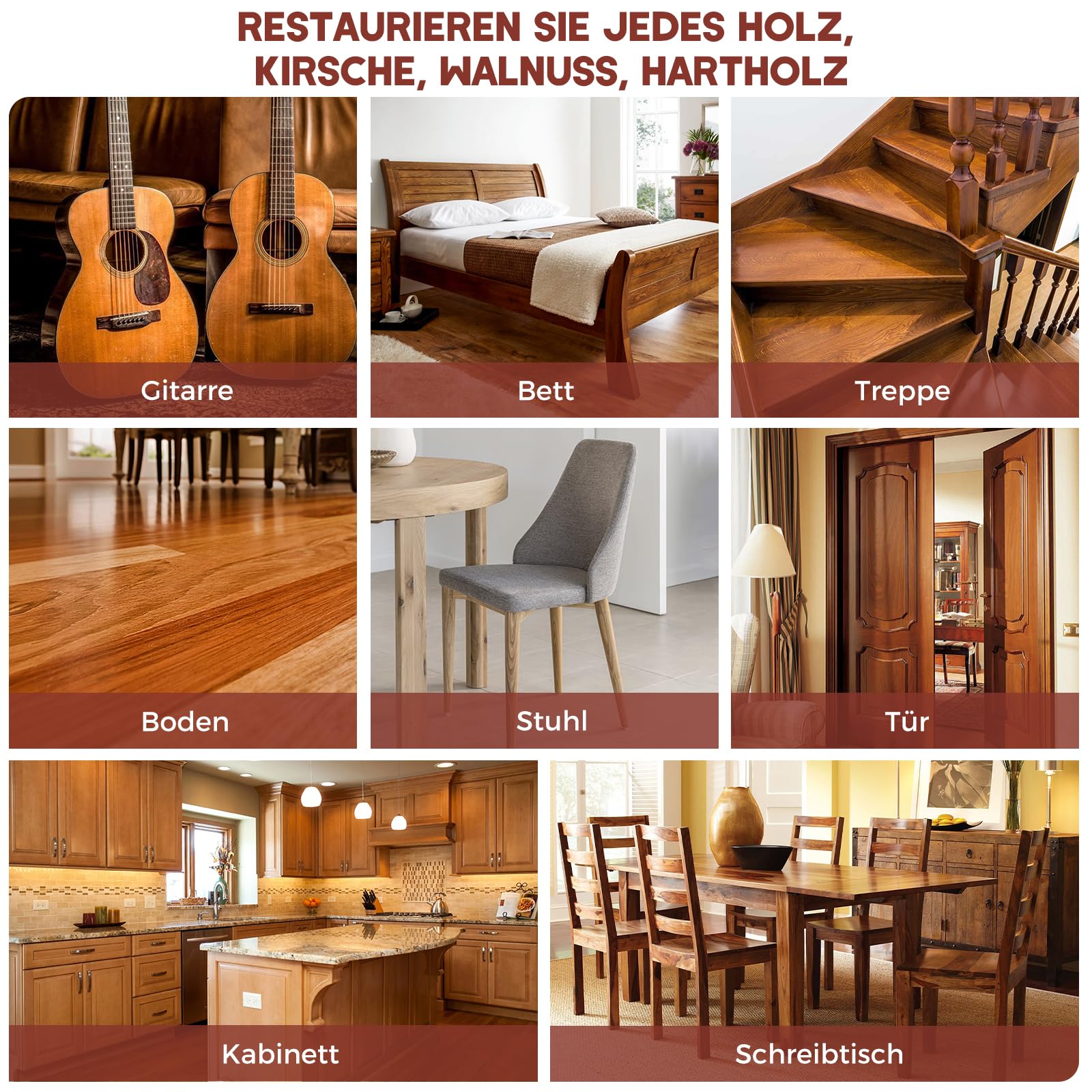 NYBQ Laminat Reparaturset, 24 Stück Holz Parkett Reparaturset Neuem Upgrade-Schmelzwerkzeug, 11 Farben Hartwachs für Holzkitt Vinylboden Holzböden Möbel Arbeitsplattet Reparatur set