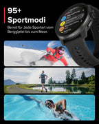 SUUNTO Race S Laufuhr mit AMOLED Touchscreen, Zweifrequenz GPS Sportuhr, Krone & Tastenbedienung, HRV & Schlafverfolgung, KI-basierter Trainingsplan, Kostenlose Offline-Karten, 50m Wasserdicht