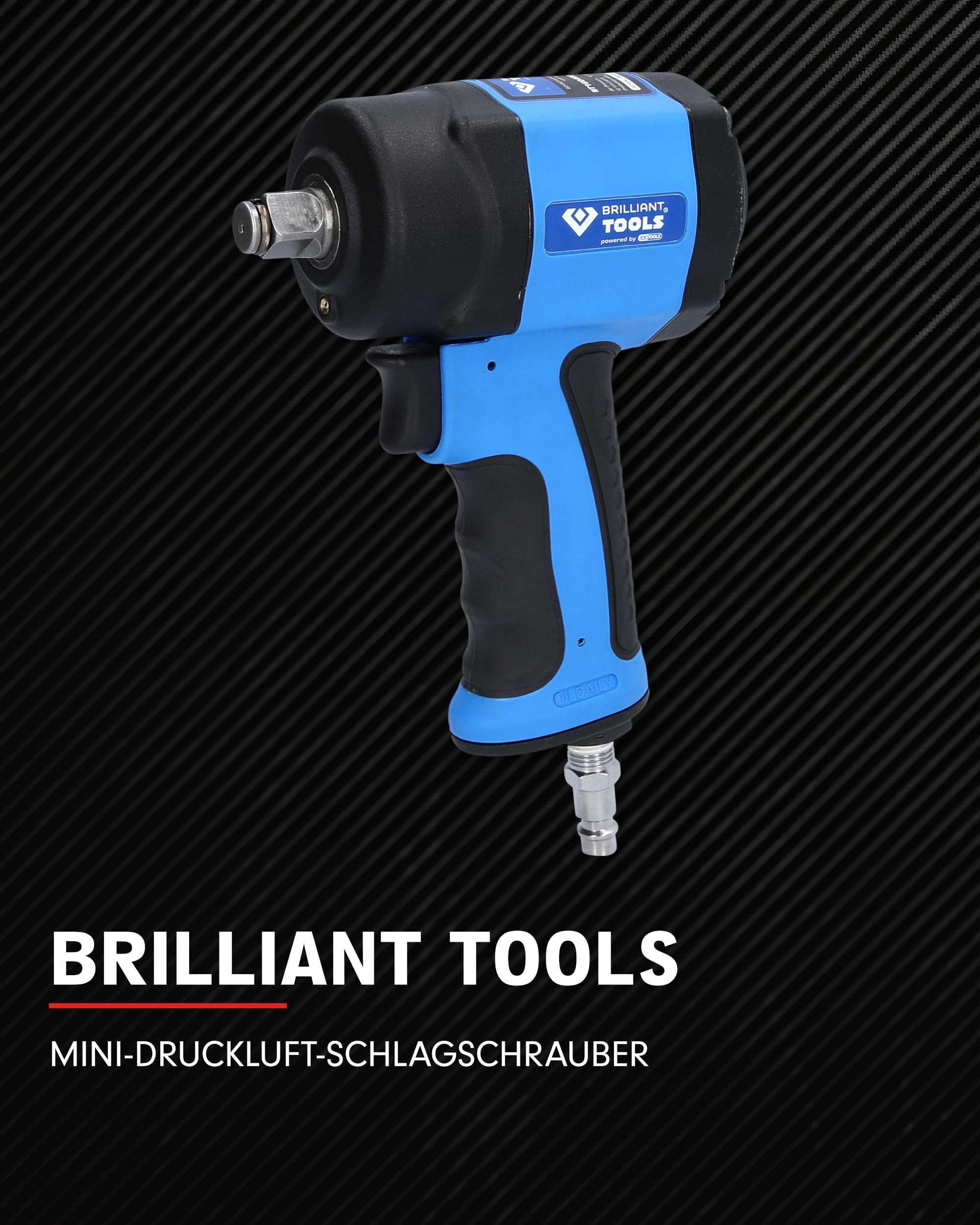 KS TOOLS 1/2" Mini-Druckluft-Schlagschrauber, 1.240 Nm