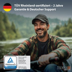 Technaxx KFZ Wechselrichter 12V auf 230V Reiner Sinus 3000W/6000W –TÜV-zertifizierter Auto Spannungswandler mit LC-Display, 2X Schuko&USB-A QC 3.0 + USB-C – Inverter für Wohnmobil, Camping, Boot–TE23