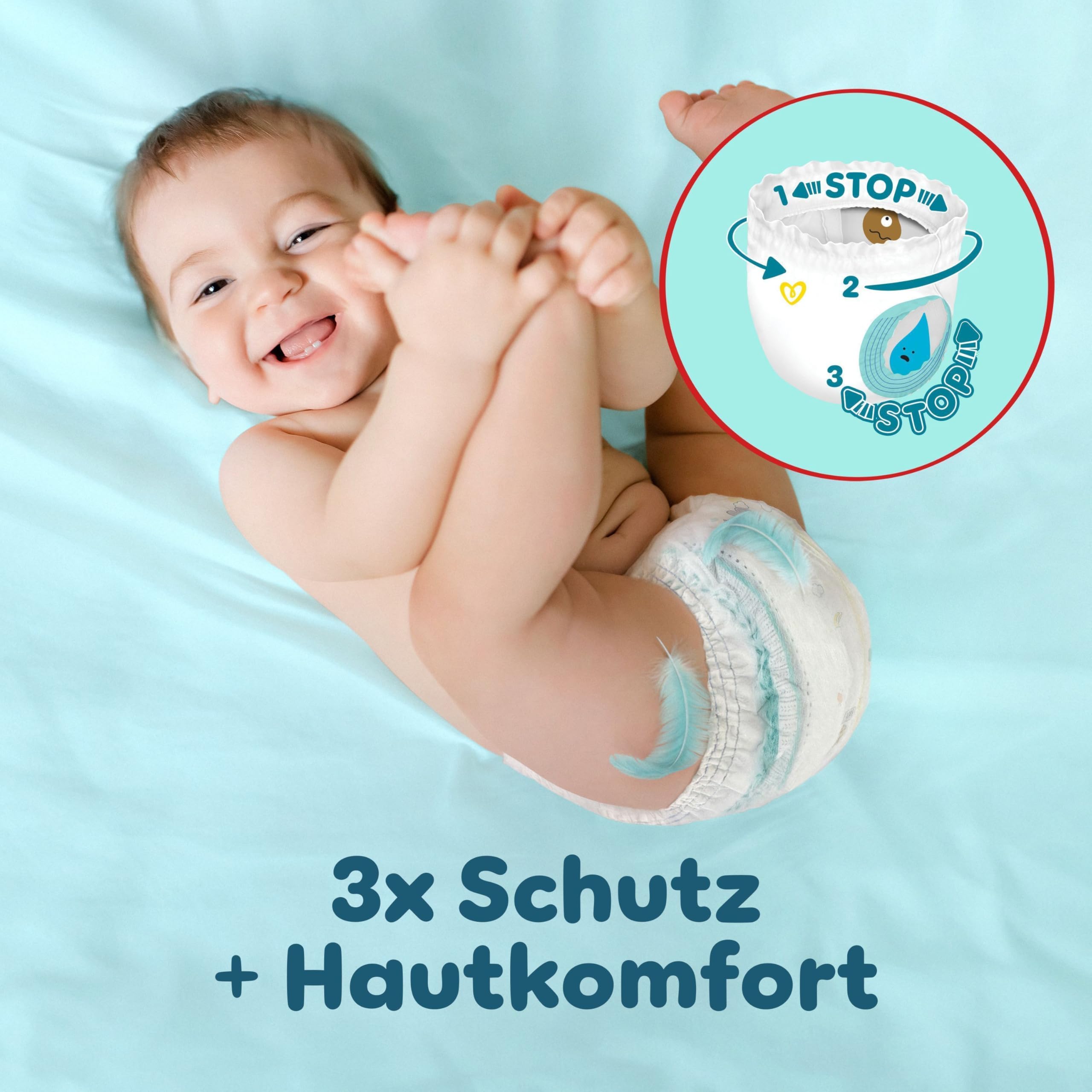 Pampers Premium Protection Pants Größe 3, 192 Windeln, 6kg-11kg, Mit 360° Passform und 2x breiteren Bündchen als vorher für unseren besten Komfort & Schutz