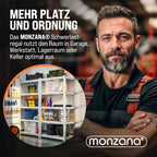 Monzana 2X Schwerlastregal 170x75x30cm 350kg 5 MDF-Platten Regal Lagerregal Kellerregal Steckregal Werkstattregal