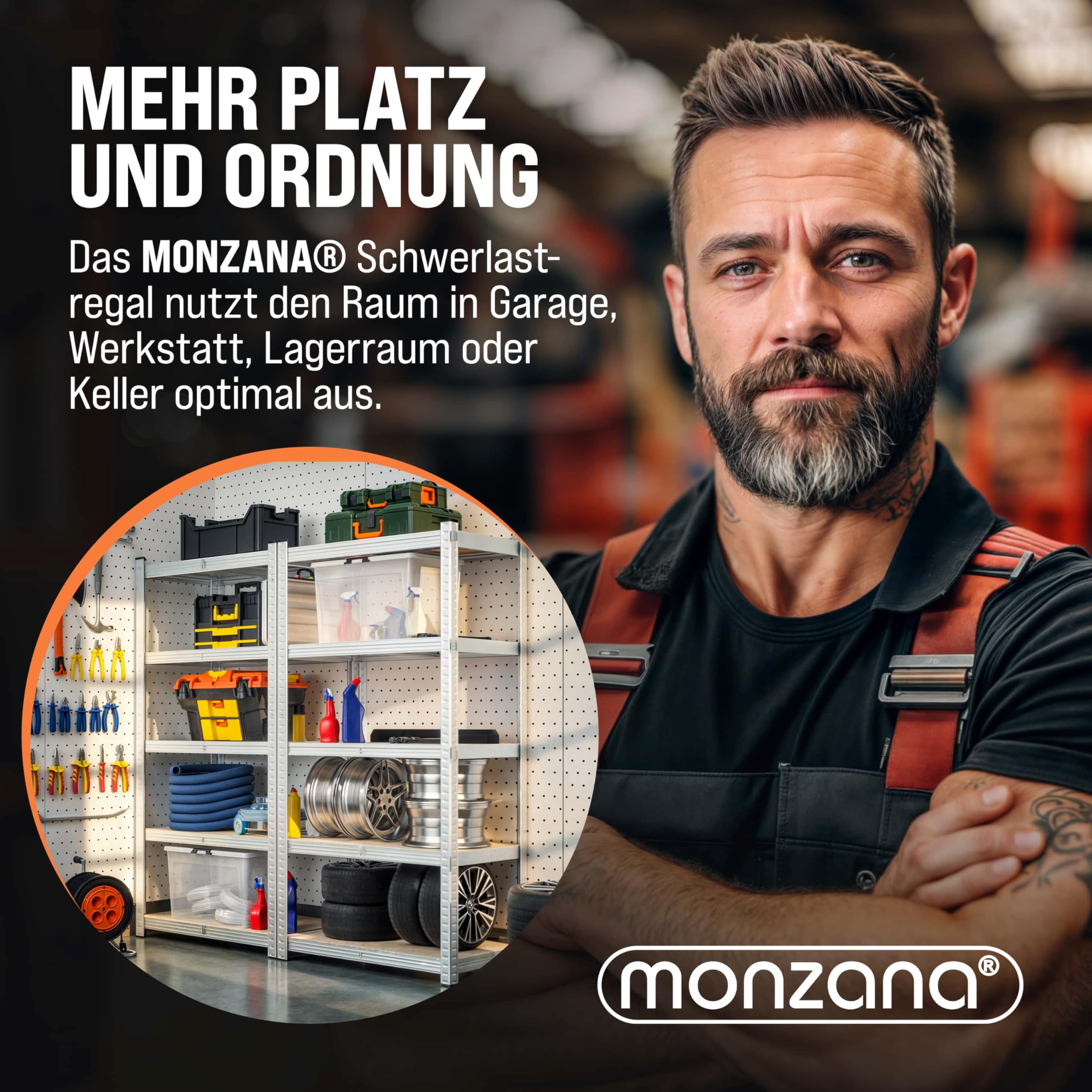 Monzana 2X Schwerlastregal 170x75x30cm 350kg 5 MDF-Platten Regal Lagerregal Kellerregal Steckregal Werkstattregal