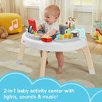 Fisher-Price HBM26-2-in-1 Homeoffice Activity Center, Unterhaltung für Babys und Spieltisch mit Musik, Lichtern und Geräuschen, Spielzeug für Kleinkinder