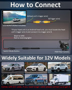 Vtopek Rückfahrkamera AHD 1080P Rückfahrkamera Auto 360° Drehbar Auto Rückfahrkameras Nachrüsten 170° Weitwinkel Nachtsicht IP69 wasserdichte Universal NTSC Rückkamera für Wohnmobil SUV Pickup Van