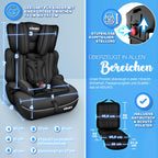 KIDUKU® Kindersitz 9-36 kg (1-12 Jahre) mit Kindersitzunterlage - Autositz ECE R129/03, Gruppe 1/2/3 Autokindersitz Kinderautositz