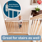 BabyDan MultiDan, 62,5-106,8 cm, Verlängerbares Treppenschutzgitter/Babygitter/Sicherheitsgitter, Metall, Weiß, Hergestellt in Dänemark - (Haustiergitter/Hundegitter)