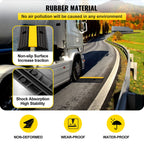 Happybuy 1 Kanal Kabelschutzmatte, Überfahrschutz für Kabel, 4 Stück Kabelbrücke aus Handelsüblichem Thermoplastischem Gummi mit Modularem Design für Parkplätze, Lagerhäuser,100 x 15 x 2,5 cm, Schwarz