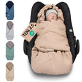 ULLENBOOM Einschlagdecke Babyschale, 100% OEKO-TEX Materialien, Sand (Made in EU) - Babydecke für Kindersitz oder Kinderwagen, kuschelige Decke für Babys, Ideal für Herbst und Winter