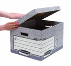 Bankers Box Archivbox mit FastFold System, groß, FSC, 10er-Packung, grau