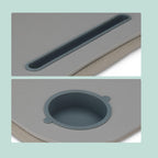 Relaxdays Laptopkissen, LED-Licht, tragbar, flacher Lapdesk, mit Getränkehalter, weiches kleines Schosstablett, grau