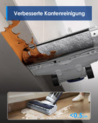 Tineco iFLOOR 5 Breeze Complete Nass Trockensauger, EIN-Schritt-Reinigung für Hartböden, Kantenreinigung <0.5cm, Dreifache Batterielebensdauer, Selbstreinigung, Leichtes Kabelloses Saugwischer, Blau