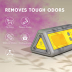 Airthereal PA1K-GO tragbarer Ozongenerator - schnurloser, batteriebetriebener Geruchsbeseitiger für Auto, Hotelzimmer, Büros, Badezimmer sowie andere, kleine Räume (blau-orange)