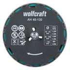 wolfcraft Lochsäge 5978000 – Verstellbarer Universal-Kreisschneider für den Akkuschrauber & die Bohrmaschine – Für Gipskartonplatten & Holz – Stufenlos einstellbar von ø 45-130mm