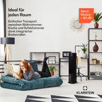 Klarstein Luftkühler mit Wasserkühlung, 5-in-1 Verdunstungskühler, Luftbefeuchter, Ventilator & Luftreiniger, Mobile Klimageräte Luftkühler mit App-Steuerung, 80W Air Cooler, 462m³/h Luftstrom, Weiß