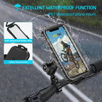 iMESTOU wasserdichte Motorrad Telefonhalterung IP66 mit 2,5 cm Kugelkopf 360° Drehbar Passend für RAM B Größe Zubehör, Geeignet für 5,5"-6,8" Smartphones mit max. Dicke 1,1 cm (Größe L)