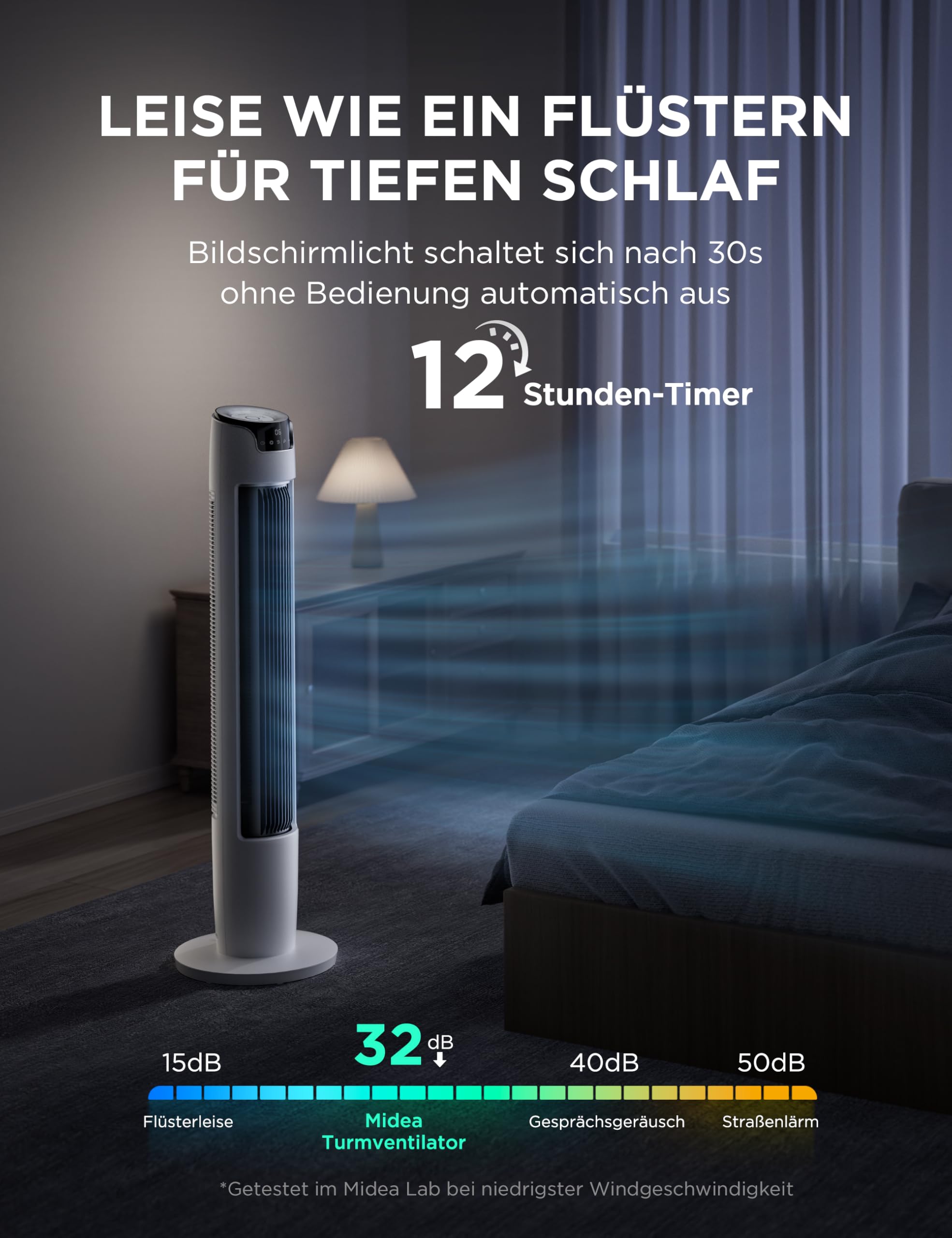 Midea FZ10-16AR Column Fan with Remote Control