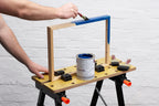 Meister Werk-und Spanntisch-150 kg Tragkraft-Große Arbeitsfläche-Aufgedruckte Skala & Winkelangaben-Klappbar-Vielseitig verstellbar/Werkbank mit Spannbacken/Arbeitstisch/9079100, Gemalt
