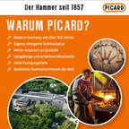 Picard Schlosserhammer mit Fiberglaskern 800g DIN 1041
