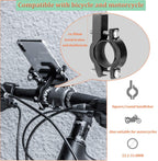 ROCKBROS Fahrrad Motorrad Handyhalterung für 4.2-6.8 Zoll Smartphone 360° Drehbar Ebikes Halterung für Lenker 22.2 bis 31.8mm Universal