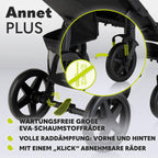 LIONELO Annet Buggy bis 22 kg mit Liegefunktion, Kinderwagen klein zusammenklappbar mit Zubehör, Eva-Schaum-Räder, Moskitonetz, Fußdecke Getränkehalter, Korb