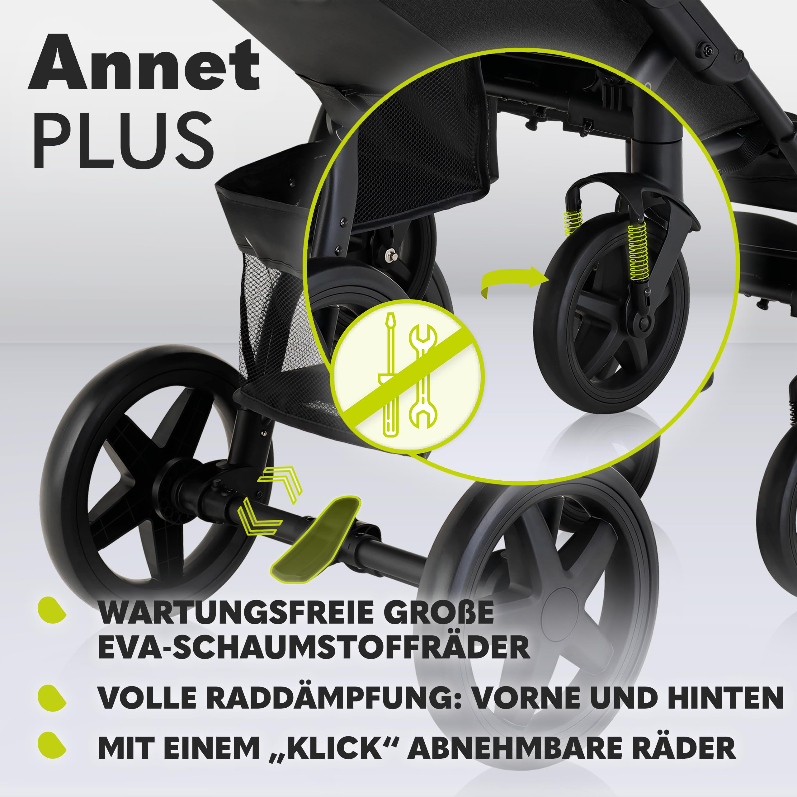 LIONELO Annet Buggy bis 22 kg mit Liegefunktion, Kinderwagen klein zusammenklappbar mit Zubehör, Eva-Schaum-Räder, Moskitonetz, Fußdecke Getränkehalter, Korb