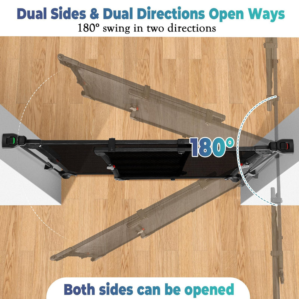 Ausziehbar Türschutzgitter,Babygitter,Treppenschutzgitter,Hundegitter,80-140cm Breit, 71cm Hoch, Wohnung Türgitter Öffnung in Zwei Richtungen