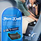 KIDUKU® Kindersitz 9-36 kg (1-12 Jahre) mit Kindersitzunterlage - Autositz ECE R129/03, Gruppe 1/2/3 Autokindersitz Kinderautositz