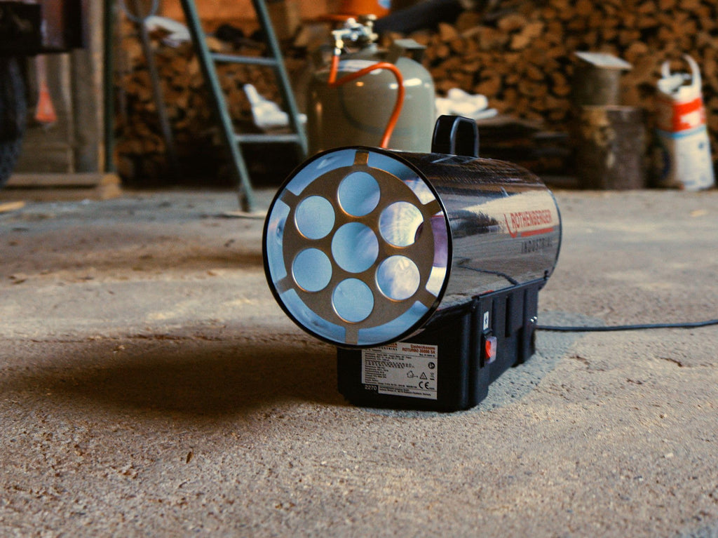 Rothenberger Industrial Gas – Heiz – Kanone/Gebläse RoTurbo 35000 inkl. Piezo-Zündung, Schlauch & Schlauchbruchsicherung 34,0 kW, 1500000363