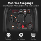 maXpeedingrods Inverter Stromerzeuger 3500W Superleise, Leicht und Mobil Benzin Notstromaggregat Stromgenerator, ECO-Modus mit 2x 230V / 2x USB / 1x 12V DC Steckdosen für RV Camping Festivals, Reise