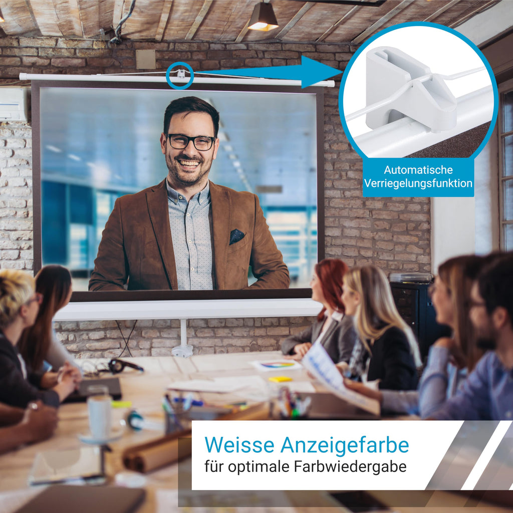 Pyle Leinwand mit Stativ 50 Zoll – Tragbare & Faltbare Projektorleinwand, Höhenverstellbar 63–122 cm, Ideal für Heimkino, Schule, Meeting, Konferenz & Outdoor Nutzung