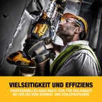 DEWALT 18 Volt ozillierendes Akku-Multi-Tool DCS355N-XJ (bürstenloser Motor, LED-Lampe, großer Auslöseschalter, 30-tlg. Zubehör-Set für Schleif- und Sägeanwendungen, Lieferung ohne Akku und Ladegerät)