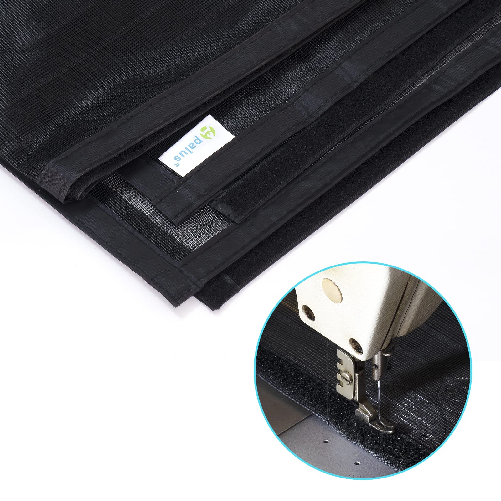 Apalus Fliegengitter Tür, Magnet Insektenschutz 90x210cm, Der Magnetvorhang Ist Ideal Für Die Balkontür, Kellertür und Terrassentür, Kinderleichte Klebemontage Ohne Bohren, Nicht Kürzbar Schwarz