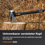 Fiskars Spaltaxt IsoCore XXL zum Spalten von Stammstücken oder zum Eintreiben von Keilen, Länge: 92 cm, Kopfgewicht: 3,6 kg, Schwarz/Orange, 1020220