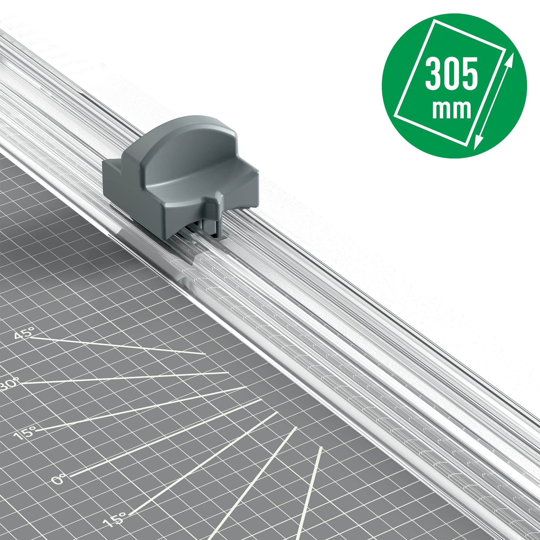 Leitz Home Papierschneider A4, Für bis zu 8 Blatt, Schneidemaschine mit 305 mm Schnittlänge, Scharfe, gehärtete Stahlklingen, Optimal für Heim-, Bastel- oder Hobbygebrauch, 90250000