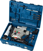 Bosch Professional Bohrmaschine GBM 50-2 (inkl. Aufsteckfräsendorn, Innensechskanntschlüssel, Reduzierhülse, Fixierstift, Sicherungsseil, Kühlmittelbehälter, Befestigungswinkel, Handwerkoffer)