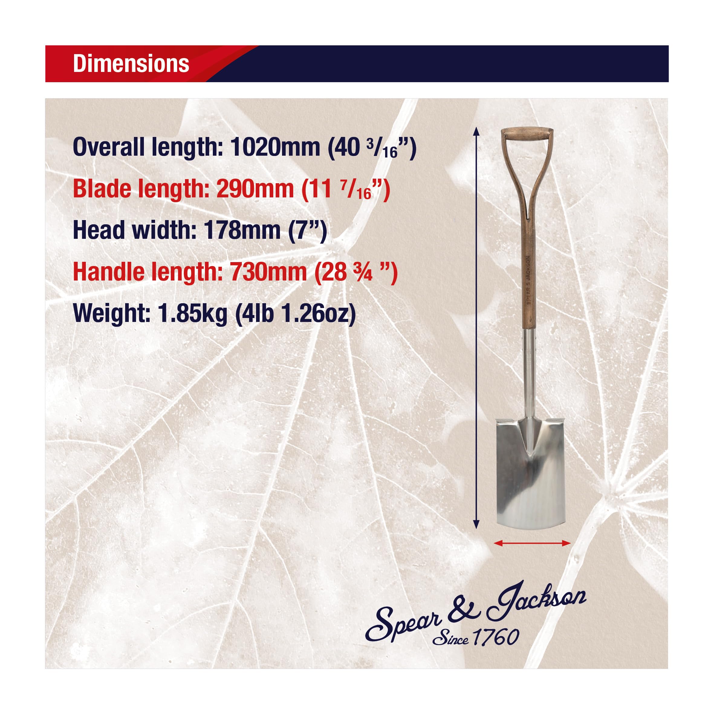Spear & Jackson 4450DS Traditional Rostfreier Grabespaten