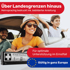 KFZ Kombitasche (3 in 1) nach aktueller Norm 2026 - Inkl. Warndreieck, Warnweste - Verbandskasten Warndreieck Set Verbandskasten Auto DIN 13164:2022 (StVO konform)