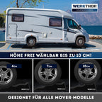 WERKTHOR Auffahrkeile für Wohnmobil - [2er Set] Hochbelastbare Auffahrkeile für maximalen Halt [<5t] - Auffahrkeile für Wohnwagen Wohnmobil & Anhänger - Keile für jeden Untergrund