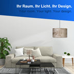REV Lampenschirm im Vintage Look - Lampenschirm für Tischlampe, Ø 14cm, Ersatzlampenschirm Hänge- und Stehlampe, rund, grau