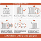 hauck Clear Step 2 + 9 cm Verlängerung, Weiß - Kinderschutzgitter Hundegitter, Verstellbare Breite 84-89 cm, 77 cm Hoch, Flacher Einstieg, Einhand Öffnung, ohne Bohren, für Innen