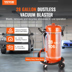 VEVOR 28 Gallonen Vakuum-Sandstrahler, staubfreier Sandstrahler mit eingebautem 1200 W Vakuumsystem zur Staubkontrolle und Strahlmittelrückführung, 60-110 PSI Hochleistungs-Strahlgerät
