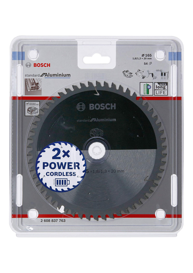 Bosch 1x PRO Aluminium Kreissägeblatt für Akku-Handkreissägen (für Aluminium, Nichteisenmetalle, Ø mm, Professional Zubehör Handkreissäge)