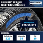 WERKTHOR Schneeketten Werkzeuglose Montage Sicherem Grip EUZulassung Für Winterfahrer