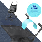 KIDIZ® Kinderwagen CITY Buggy Kinderbuggy klappbar Sportwagen Faltbar 360° 4-Zoll-Räder Inkl. Sonnen- und Regenverdeck zusammenklappbar 5-Punkt-Sicherheitsgurt ab 6 Monate, Anthrazit