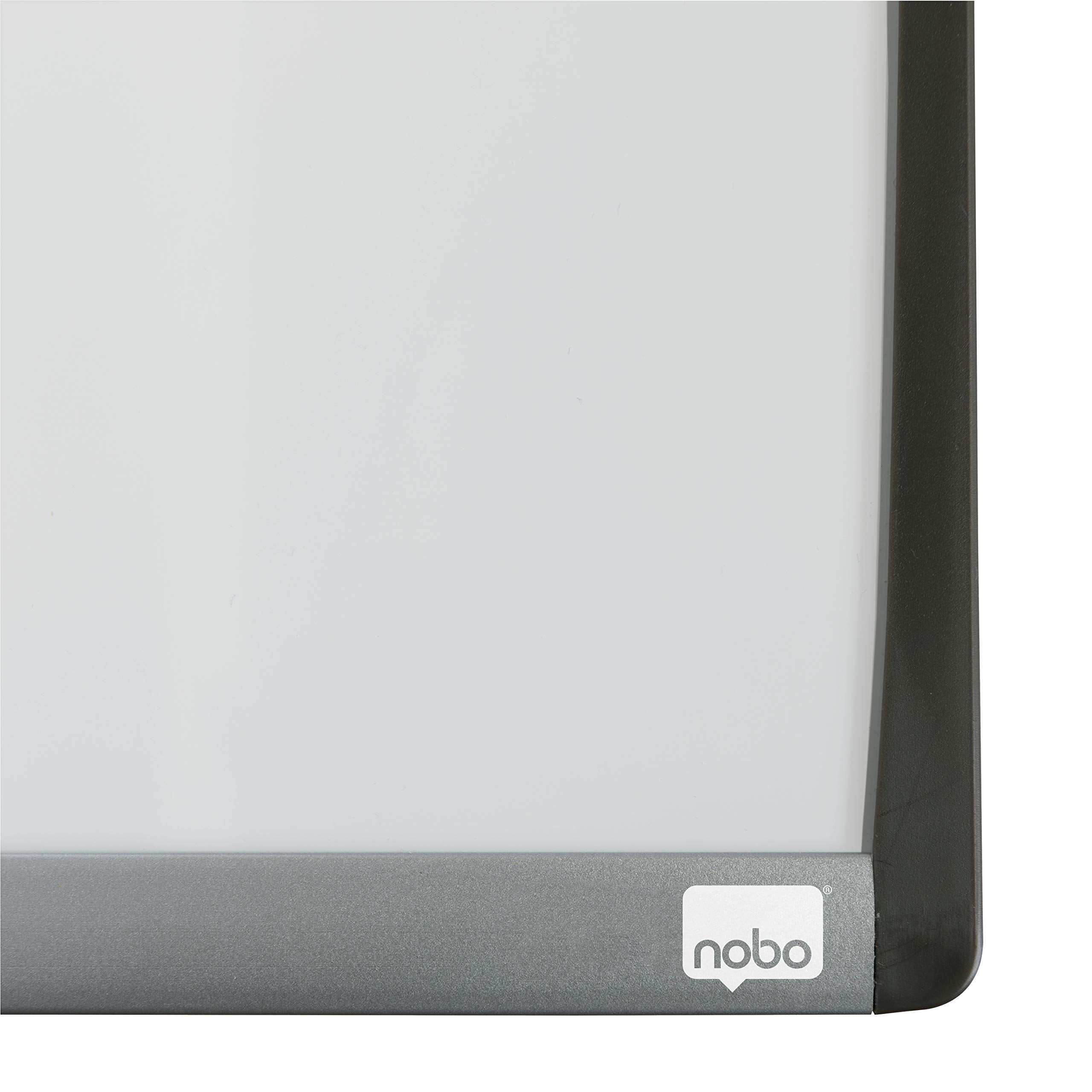 Nobo Kleines Magnetisches Whiteboard mit Gewölbtem Rahmen, Wandmontage, Inkl. Whiteboard-Marker, Magneten & Schaumstoff-Klebepads, Zuhause/Büro, 585 x 430 mm, 1903783